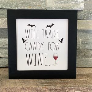 Rae Dunn Halloween Wine Sign